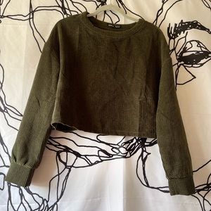 SHEIN Hunter Green Ribbed Sweater